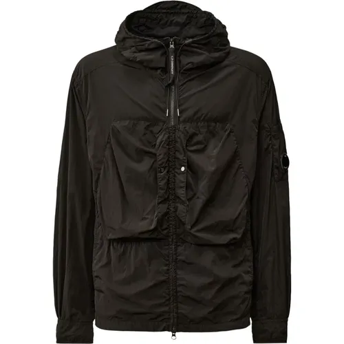 Schwarze Chrome-R Jacke , Herren, Größe: L - C.P. Company - Modalova