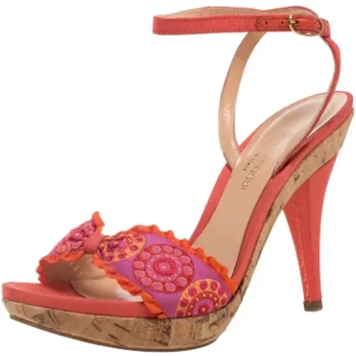 Pre-owned Fabric sandals , female, Sizes: 4 1/2 UK - Sergio Rossi Pre-owned - Modalova
