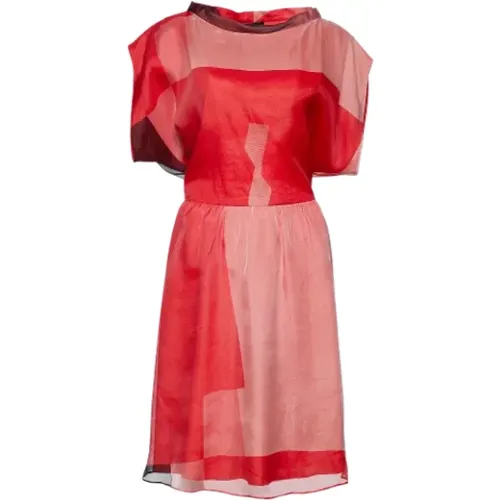 Pre-owned Silk dresses , female, Sizes: L - Armani Pre-owned - Modalova
