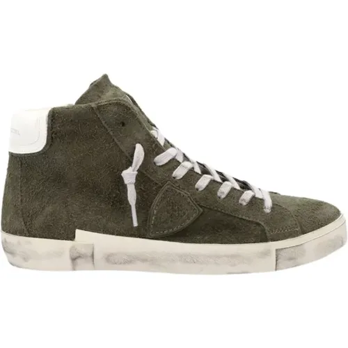 High Top Sneakers Distressed Style , male, Sizes: 10 UK, 6 UK, 9 UK - Philippe Model - Modalova