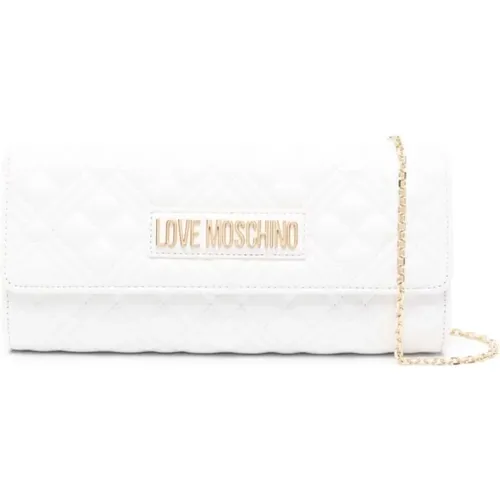 Quilted Shoulder Bag with Gold-Tone Logo , female, Sizes: ONE SIZE - Love Moschino - Modalova