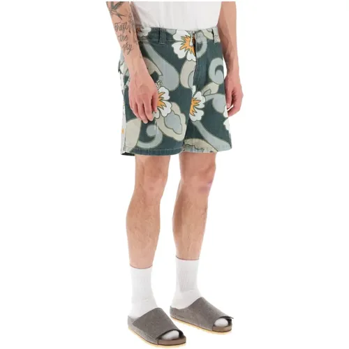 Bermuda-Shorts mit floralem Muster , Herren, Größe: M - ERL - Modalova