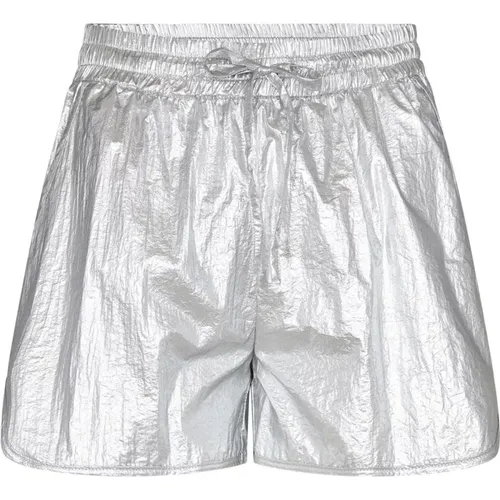 Metallische Shorts mit elastischem Bund , Damen, Größe: S - Co'Couture - Modalova