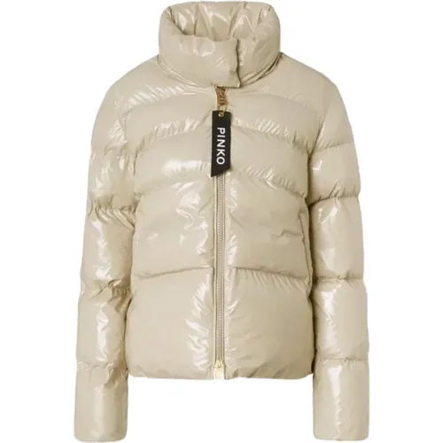 Sand Coat with Mirco Puffer Style , female, Sizes: 2XS, M, S, XS - pinko - Modalova