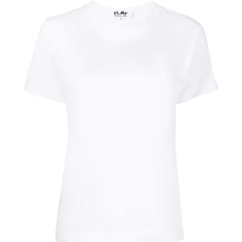 Logo Patch Baumwoll T-Shirt - Comme des Garçons Play - Modalova