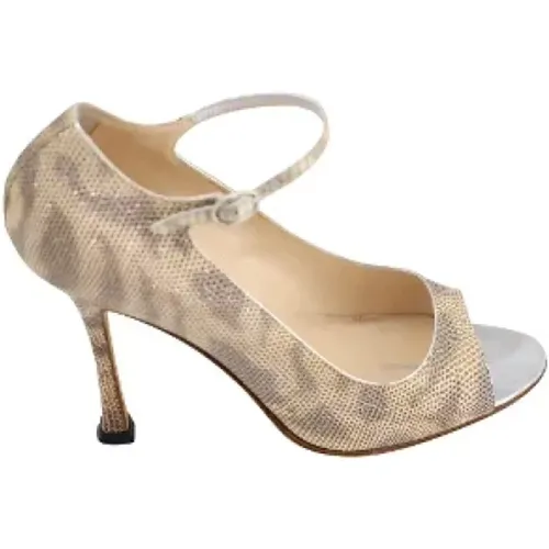 Pre-owned Leather heels , female, Sizes: 2 1/2 UK - Manolo Blahnik Pre-owned - Modalova