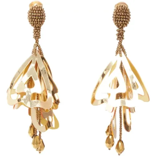 Pre-owned Plastic earrings , female, Sizes: ONE SIZE - Oscar De La Renta Pre-owned - Modalova