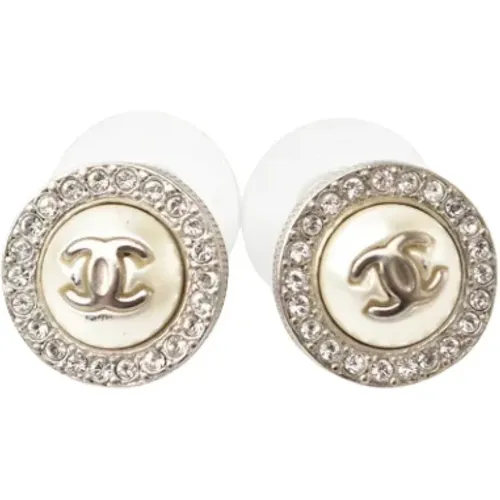 Pre-owned Silver earrings , female, Sizes: ONE SIZE - Chanel Vintage - Modalova