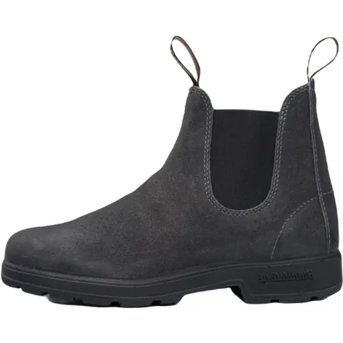 Lined Rustic Black Boots , male, Sizes: 10 UK, 9 UK, 8 UK, 4 UK, 8 1/2 UK, 3 UK, 9 1/2 UK, 5 UK, 6 UK, 11 UK, 4 1/2 UK, 3 1/2 UK, 7 UK, 12 UK - Blundstone - Modalova