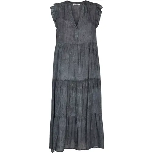 Cold Dye S/S Floor Dress Dark Grey , female, Sizes: M - Co'Couture - Modalova