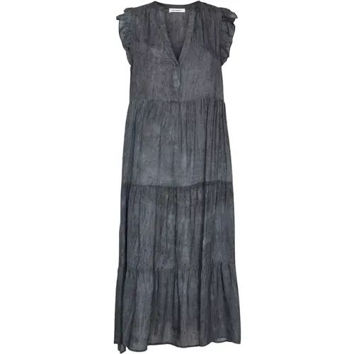 Cold Dye S/S Floor Dress Dark Grey , female, Sizes: S, M, XL - Co'Couture - Modalova