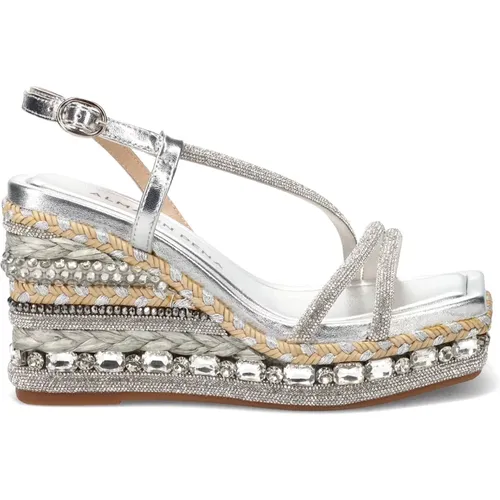 Silver Sandals Sophisticated Comfortable Style , female, Sizes: 6 UK, 4 UK, 7 UK - Alma en Pena - Modalova