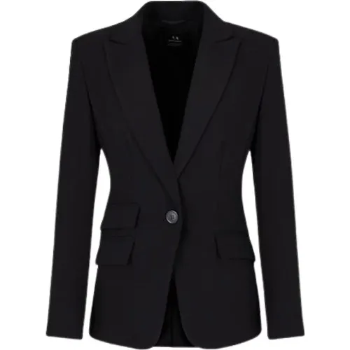 Single-Breasted Stretch Jacket Aw24 , female, Sizes: 2XS, XS, S - Armani Exchange - Modalova