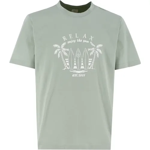 Luxurious Giza Cotton Crewneck T-shirt , male, Sizes: XL, L, M, 2XL - Eleventy - Modalova