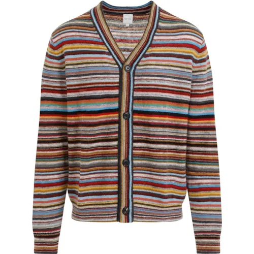 Colorful Button-Through Cardigan , male, Sizes: L - PS By Paul Smith - Modalova