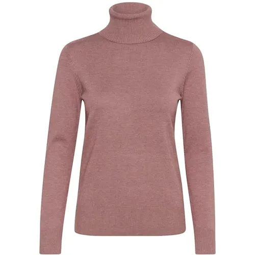 Rollneck Pullover Sweater Antler Melange , female, Sizes: S, XL, L, 2XL, XS, M - Saint Tropez - Modalova