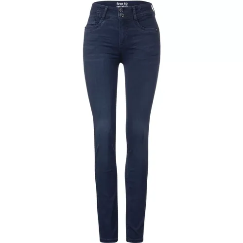 Flexible Slim Fit High Waist Jeans , Damen, Größe: W29 L28 - Street One - Modalova