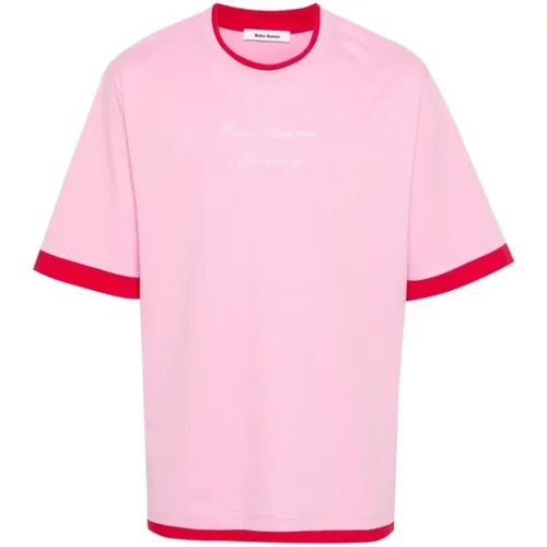 Bio-Baumwoll-Jersey-T-Shirt , Herren, Größe: XL - Wales Bonner - Modalova