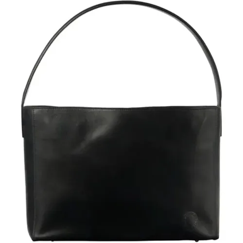 Léonore L schwarze Ledertasche,Léonore L Tasche aus Kamelleder,Kobaltblaue Lederschultertasche,Léonore L burgunderrote Ledertasche - Ines De La Fressange Paris - Modalova