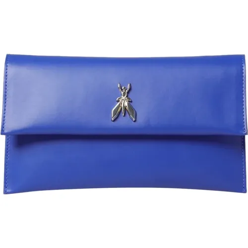 Blaue Leder Umhängetasche Glam , Damen, Größe: ONE Size - PATRIZIA PEPE - Modalova