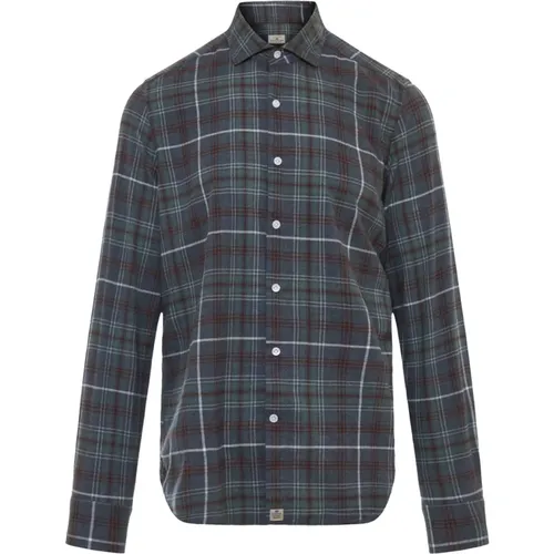 Cotton Checked Shirt Made in Italy , male, Sizes: XL, L, 4XL - Sonrisa - Modalova