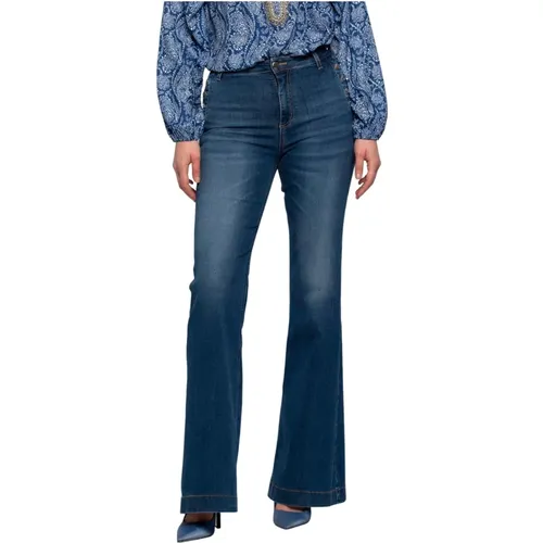 Hoch taillierte Jeans aus Denim und Baumwolle , Damen, Größe: W28 - Kocca - Modalova