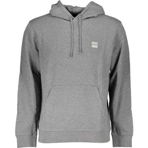 Grauer Hoodie mit Logo , Herren, Größe: S - Hugo Boss - Modalova