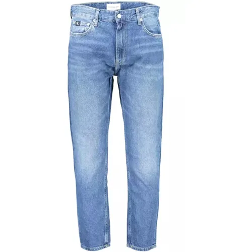 Blaue Ausgewaschene 5-Pocket Baumwolljeans , Herren, Größe: W30 - Calvin Klein - Modalova