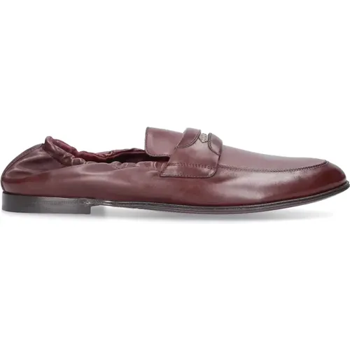 Leather Loafers for Men , male, Sizes: 10 UK - Dolce & Gabbana - Modalova