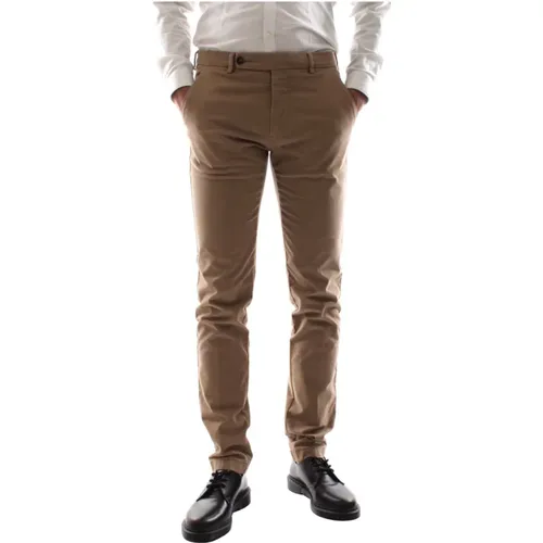 Braune Chino Hose , Herren, Größe: 3XL - Berwich - Modalova