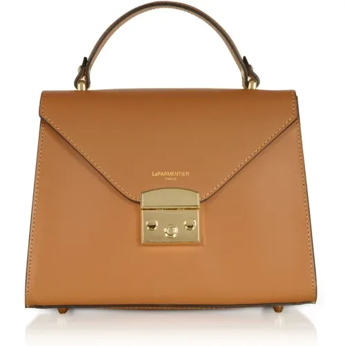 Peggy Leather Top Handle Satchel Bag , female, Sizes: ONE SIZE - Le Parmentier - Modalova