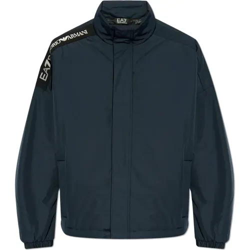 Gepolsterte Jacke mit Logo - Emporio Armani EA7 - Modalova