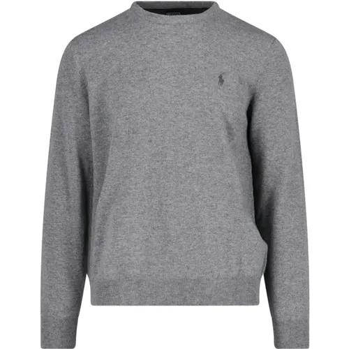 Polo Pullover Grau , Herren, Größe: L - Ralph Lauren - Modalova