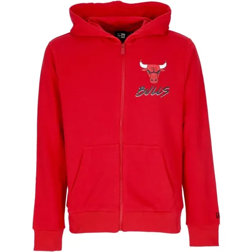 Chicago Bulls Zip Hoodie , male, Sizes: S, L, XL - new era - Modalova