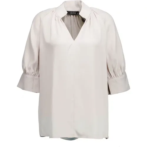 Elegant Top with Pleated Details , female, Sizes: XL, S, L - Ibana - Modalova