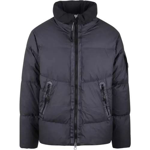 Quilted Down Jacket with Removable Hood , male, Sizes: M, S, L, XL - C.P. Company - Modalova