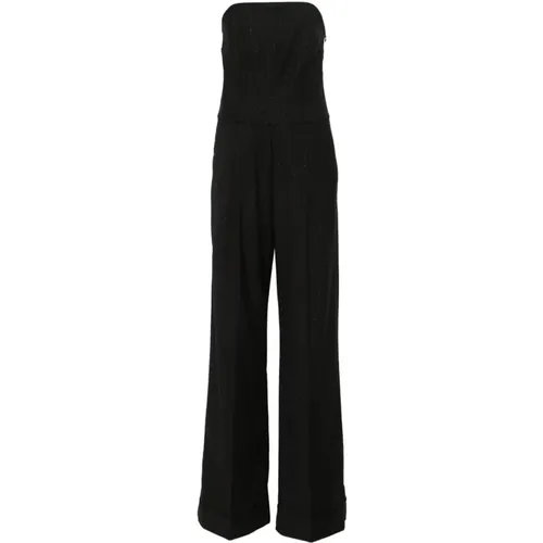 Pinstriped Jumpsuit with Bustier Neckline , female, Sizes: M - Andamane - Modalova