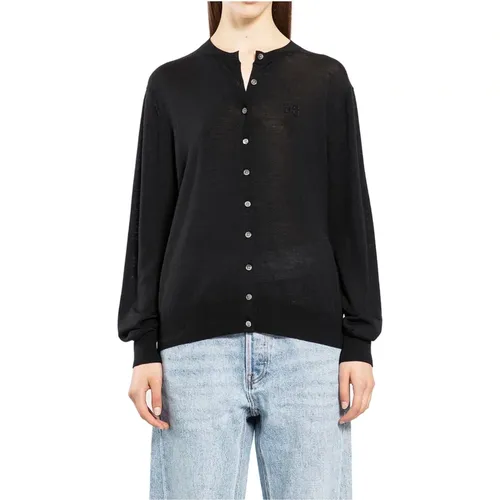 Klassischer Cardigan mit geprägtem Logo , Damen, Größe: XS - alexander wang - Modalova