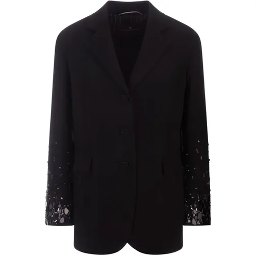 Single-Breasted Jacket with Mirrors , female, Sizes: XS, 2XS - Ermanno Scervino - Modalova