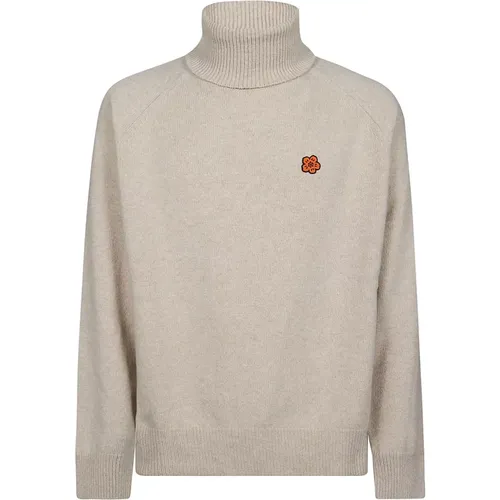 Floral Turtle Neck Sweater , male, Sizes: L, S - Kenzo - Modalova