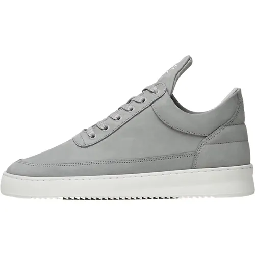 Low Top Ripple Nubuck Cement Grey , unisex, Sizes: 5 UK, 8 UK, 10 UK, 4 UK, 6 UK, 11 UK, 3 UK, 7 UK, 12 UK, 2 UK, 9 UK - Filling Pieces - Modalova