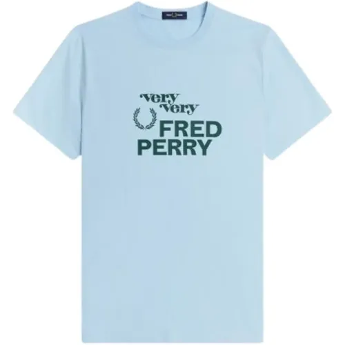 Bedrucktes T-Shirt Glacier , Herren, Größe: L - Fred Perry - Modalova