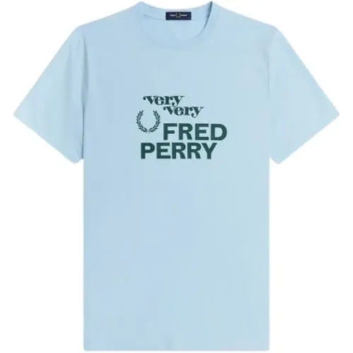 Printed T-Shirt Glacier , male, Sizes: M, L - Fred Perry - Modalova