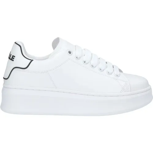 Weißer Sneaker mit Gummirückseite , Damen, Größe: 39 EU - Gaëlle Paris - Modalova