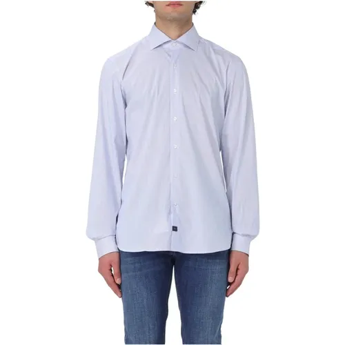 Stretch French Collar Shirt , male, Sizes: 3XL - Fay - Modalova