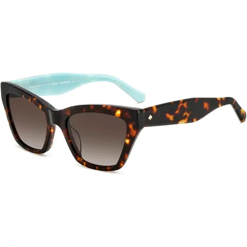 Havana Shaded Sunglasses , female, Sizes: 54 MM - Kate Spade - Modalova