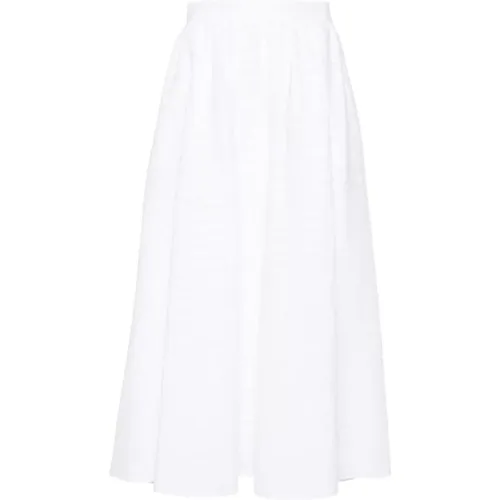 Elasticized Cotton Skirt Seersucker Design , female, Sizes: S - Msgm - Modalova