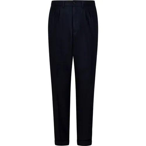 Trousers with Double Front Pleat , male, Sizes: M, XL, S, 3XL, 2XL, L - Boglioli - Modalova