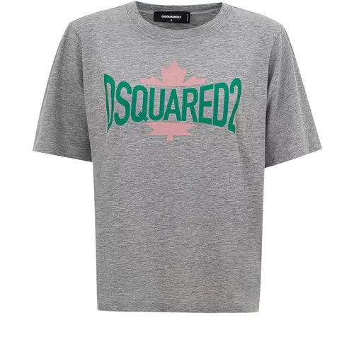 Graues Mélange T-Shirt Dsquared2 - Dsquared2 - Modalova