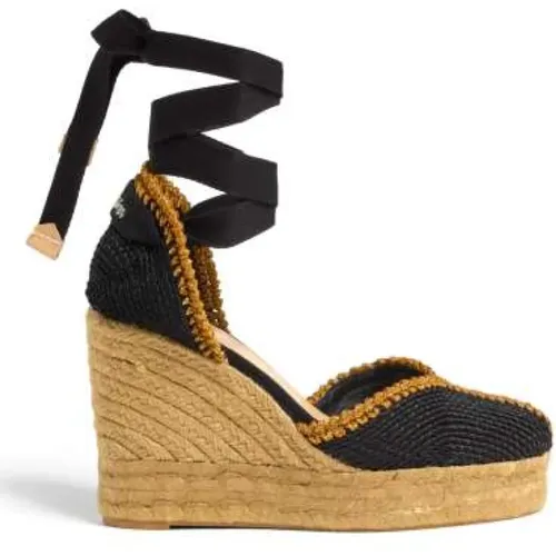 Handmade Espadrilles Coeur in and Gold , female, Sizes: 6 UK - Castañer - Modalova